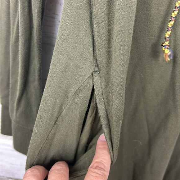 Lou & Grey womens small long sleeve soft medium weight t shirt mini dress hood - Picture 4 of 5